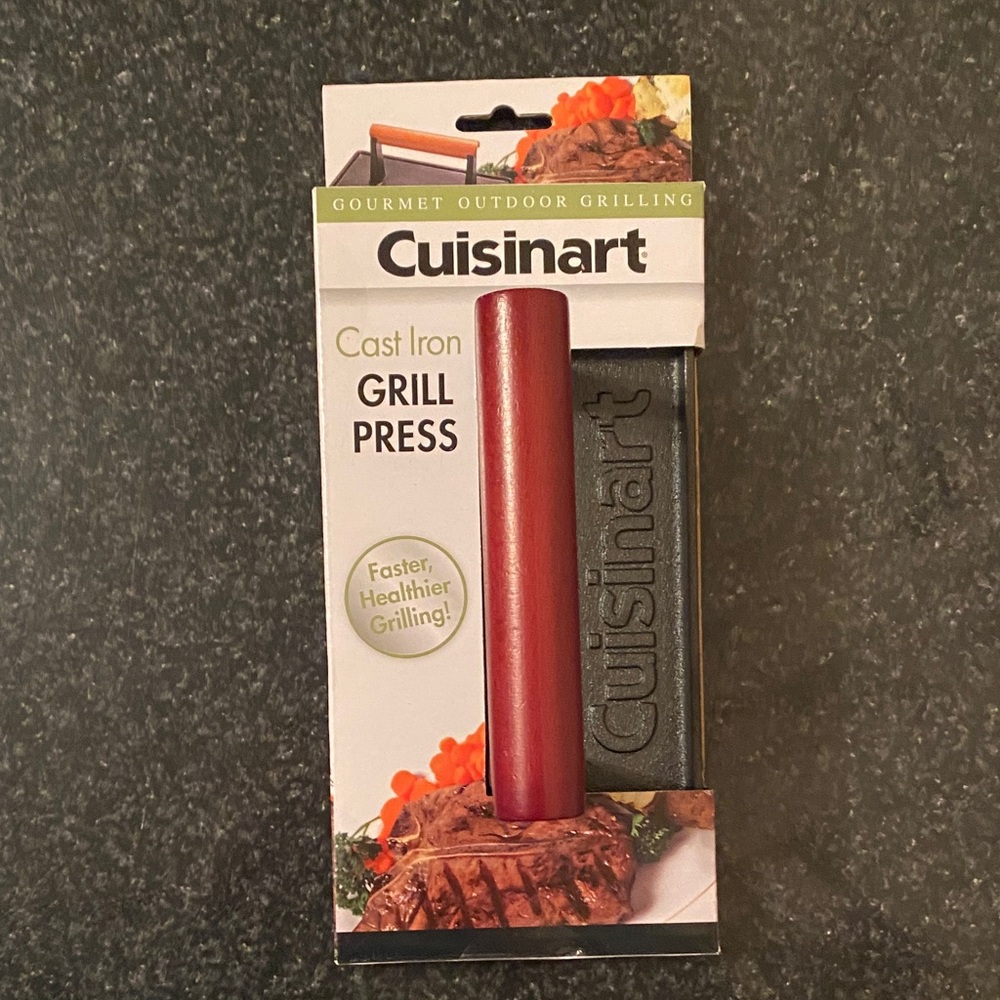New! Cuisinart Cast Iron Grill Press